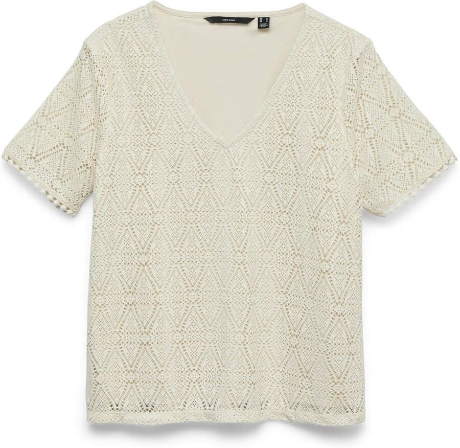 Vero Moda Regular fit T-shirt met etskanteffect model 'MAYA' - Foto 2