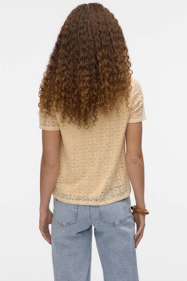 Vero Moda Regular fit T-shirt met etskanteffect model 'MAYA' - Foto 3