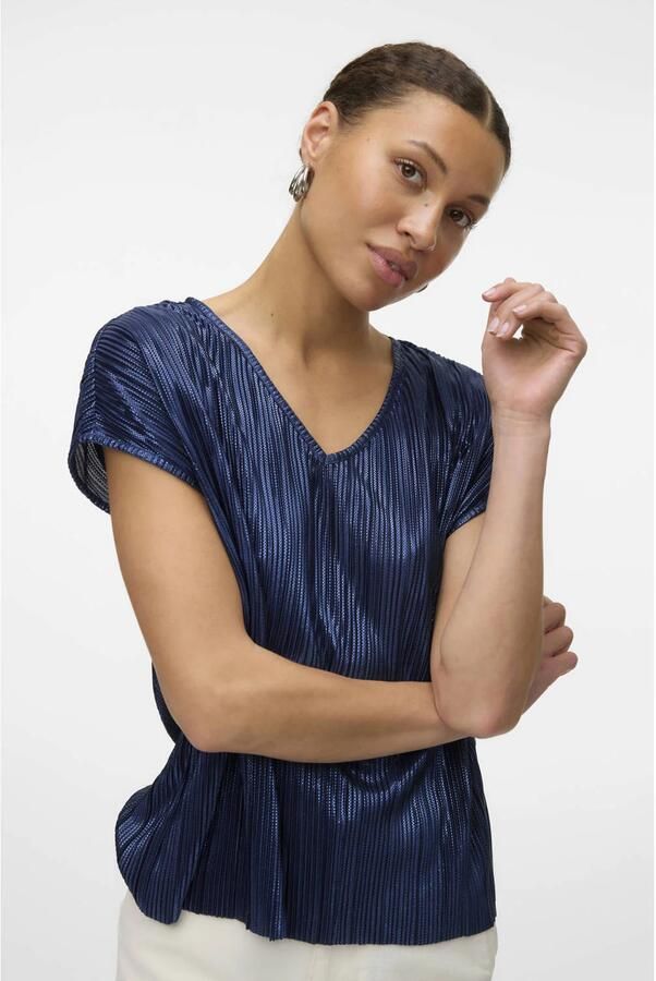 VERO MODA top donkerblauw met lurex - Foto 2