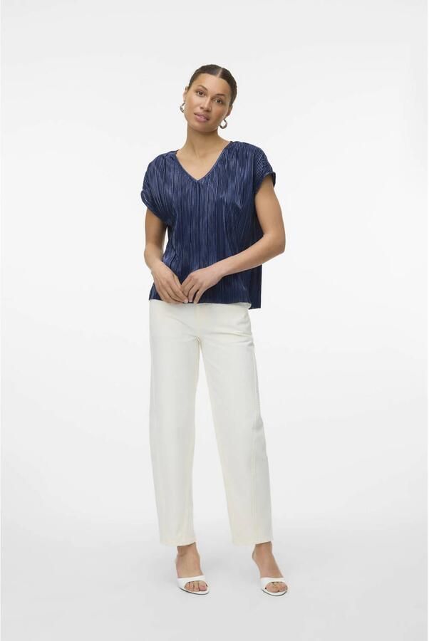 VERO MODA top donkerblauw met lurex