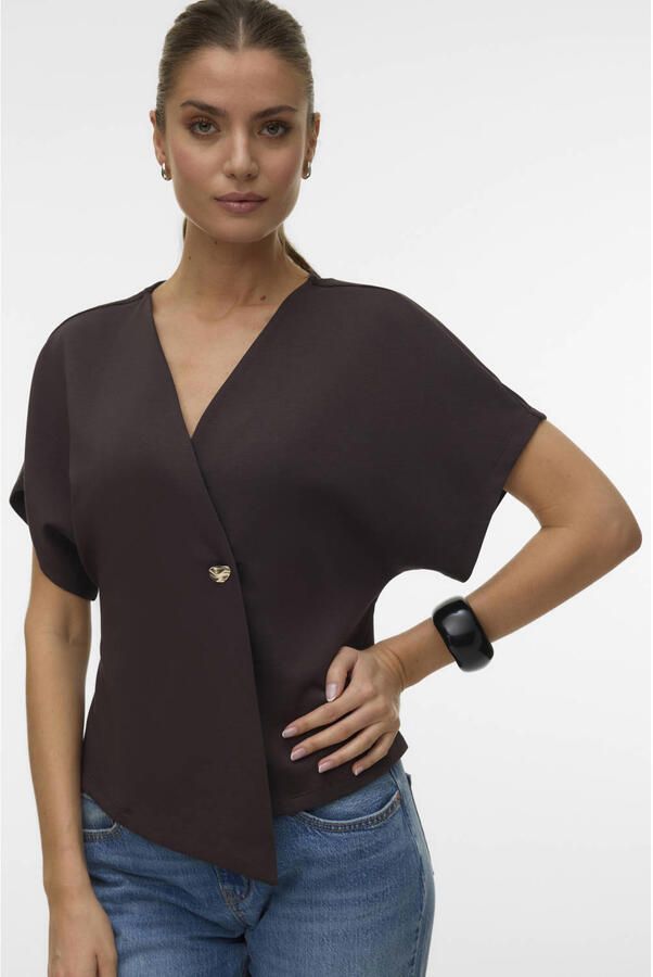 VERO MODA top donkerbruin