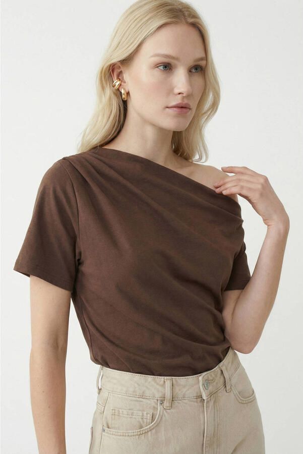 VERO MODA top donkerbruin