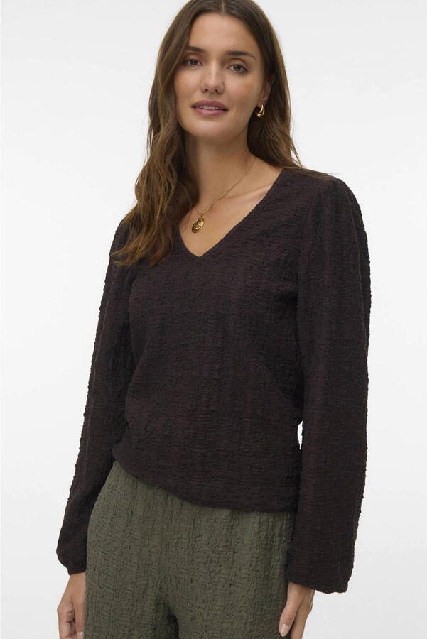 VERO MODA top donkerbruin