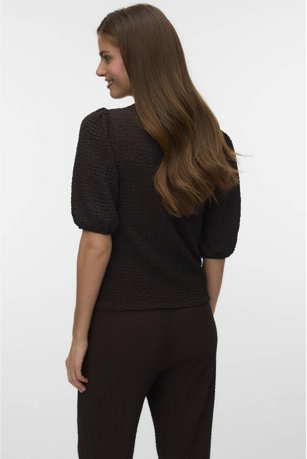 Vero moda Vmnorah 2 4 Puff Sleeve Top Dames - Foto 3