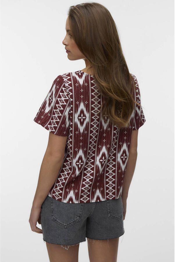 VERO MODA top donkerrood - Foto 3