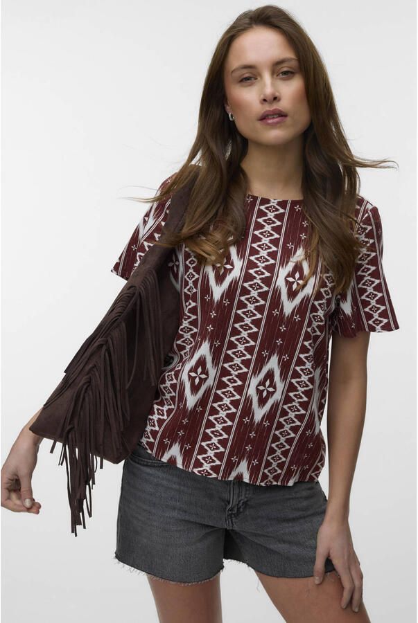 VERO MODA top donkerrood
