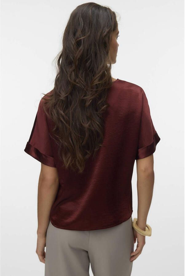 VERO MODA top donkerrood - Foto 3