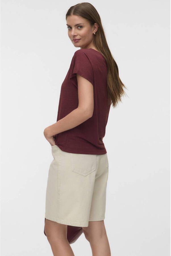 VERO MODA top donkerrood - Foto 2