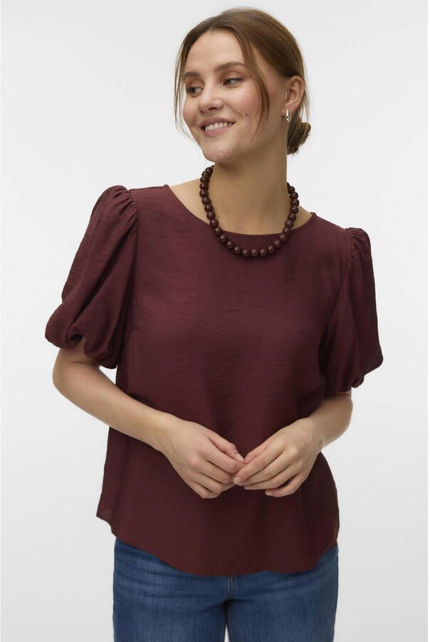 VERO MODA top donkerrood