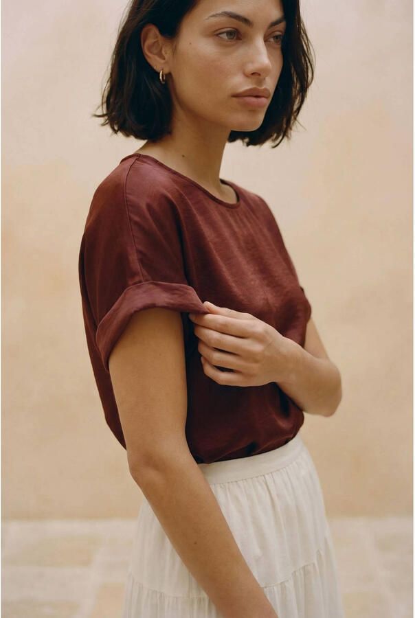 VERO MODA top donkerrood - Foto 2