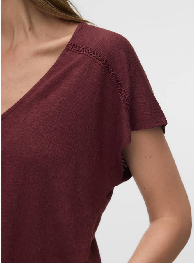 VERO MODA top donkerrood - Foto 2