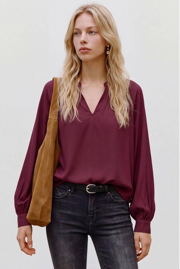 VERO MODA top donkerrood