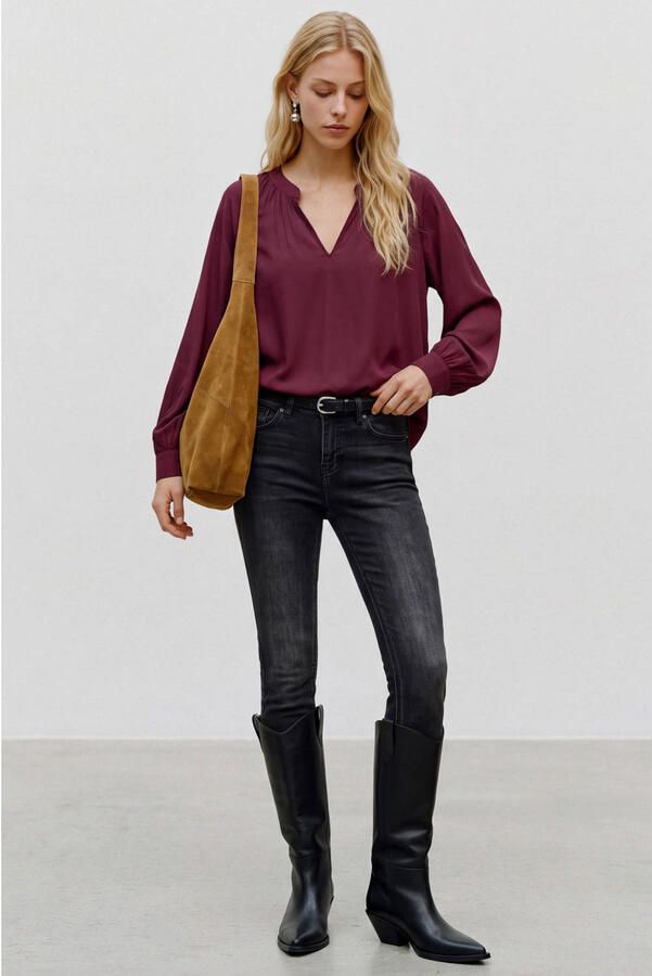 VERO MODA top donkerrood - Foto 2