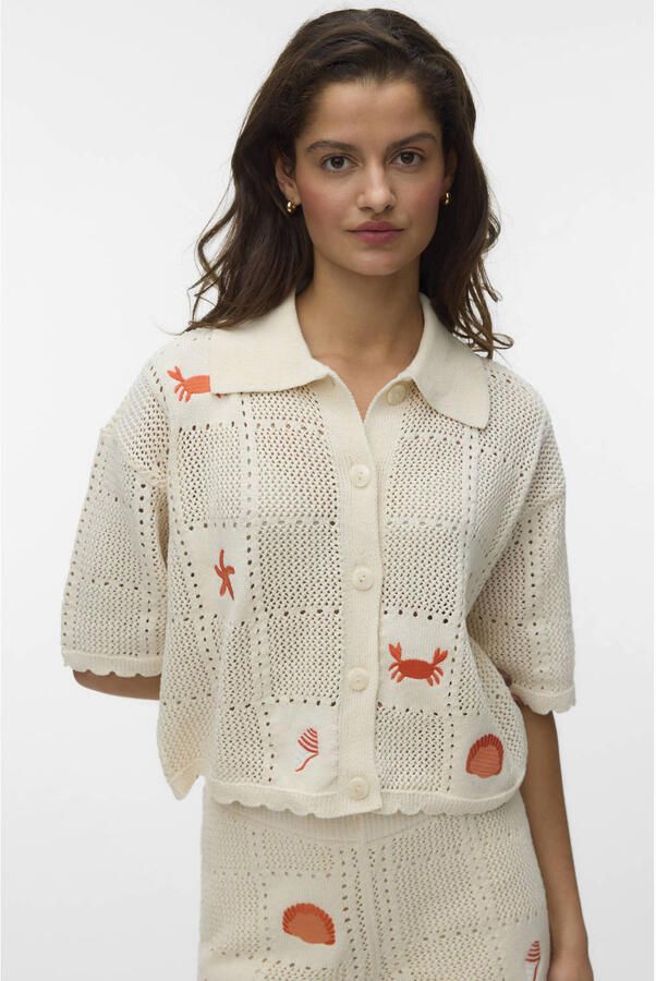VERO MODA top gebreid beige