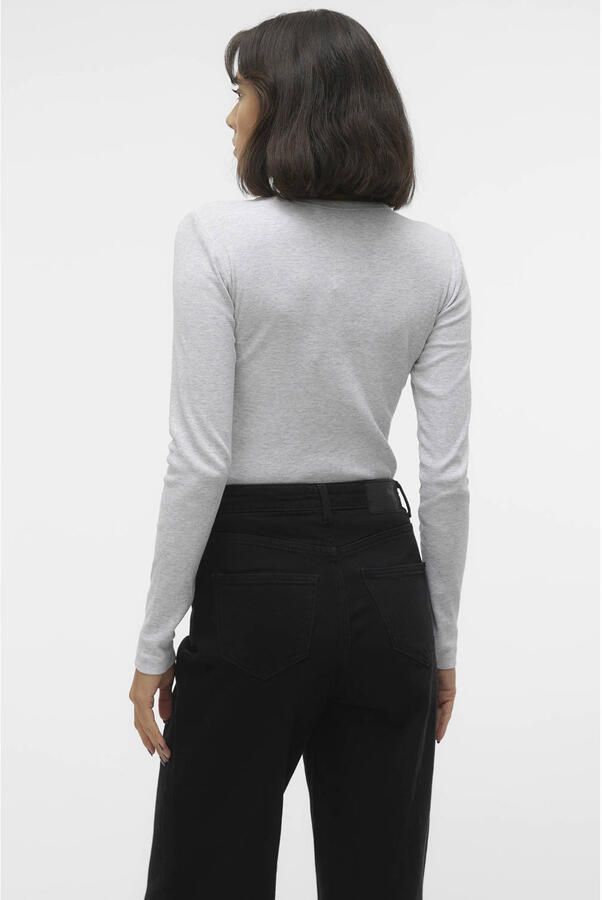 Vero Moda Slim fit shirt met lange mouwen van katoenmix model 'CHLOE' - Foto 2