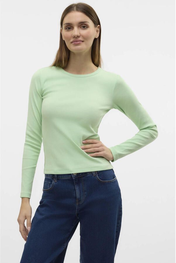 Vero Moda Shirt met lange mouwen VMCHLOE LS SHORT TOP JRS NOOS