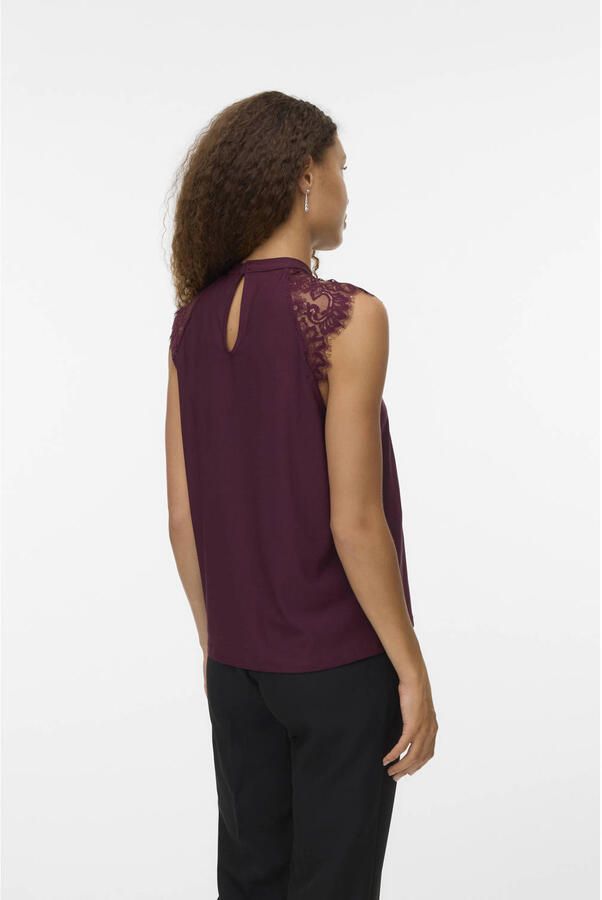 Vero Moda Regular fit blousetop met kant model 'MILLA' - Foto 2