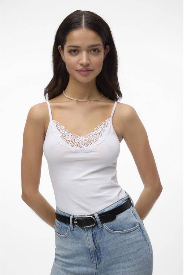 Vero Moda Top met bandjes en kant model 'INGE'