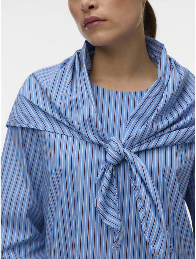 VERO MODA top met krijtstreep blauw - Foto 2
