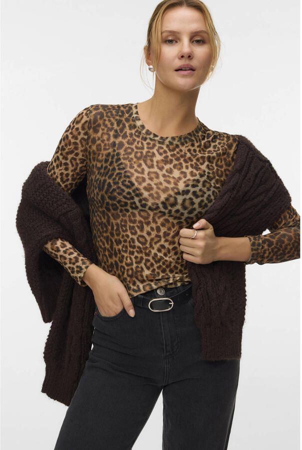 Vero Moda Shirt met lange mouwen VMLOVA LS MESH TOP JRS NOOS
