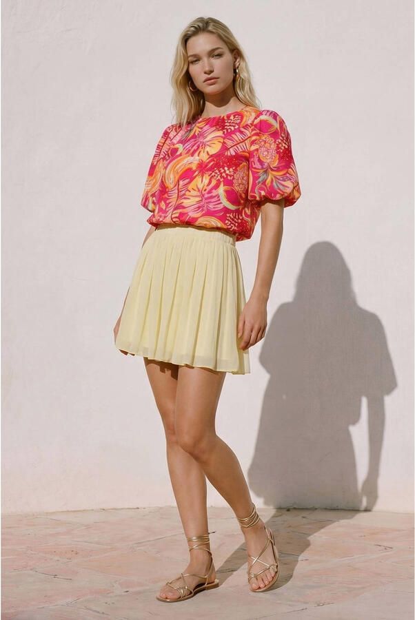VERO MODA top met print roze