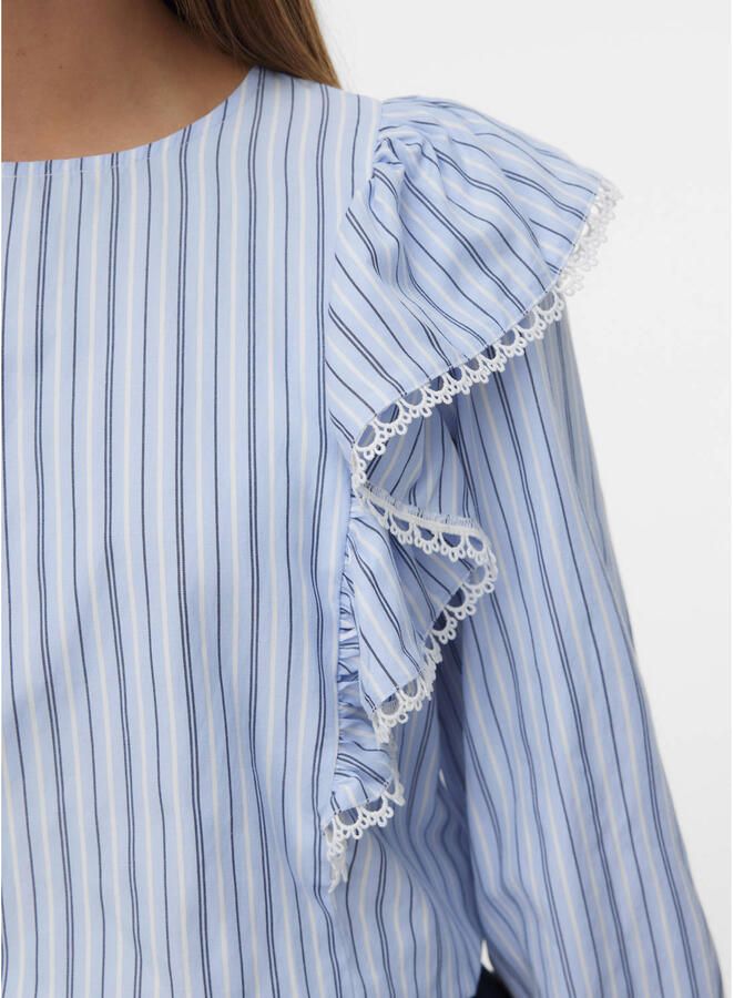 VERO MODA top met streep lichtblauw - Foto 2