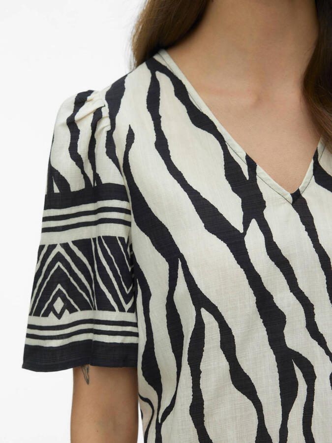VERO MODA top met zebraprint zwart - Foto 2