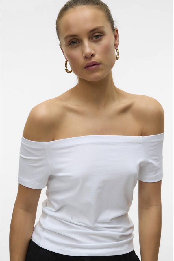 Vero Moda Shirt met korte mouwen VMPANDA OFF-SHOULDER TOP JRS GA NOOS - Foto 3