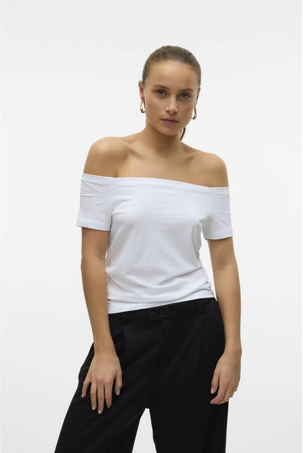 Vero Moda Shirt met korte mouwen VMPANDA OFF-SHOULDER TOP JRS GA NOOS