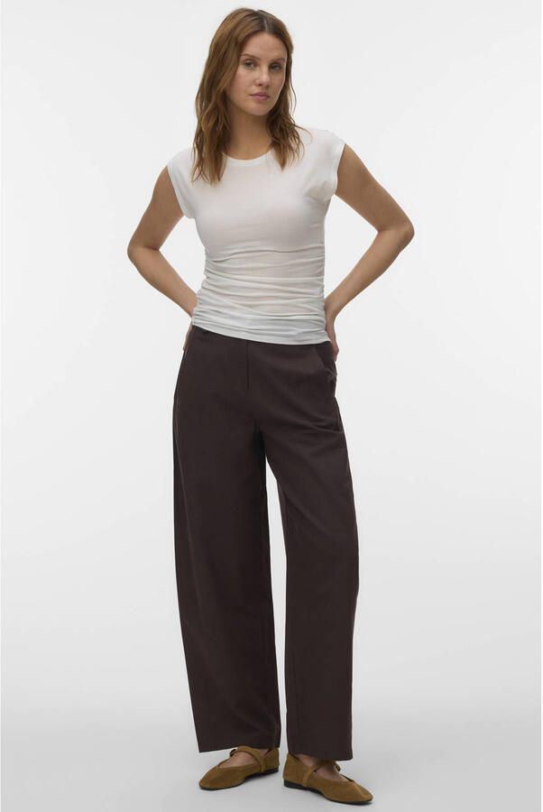 Vero Moda slim fit T-shirt van lyocellmix model 'AVASARAH'
