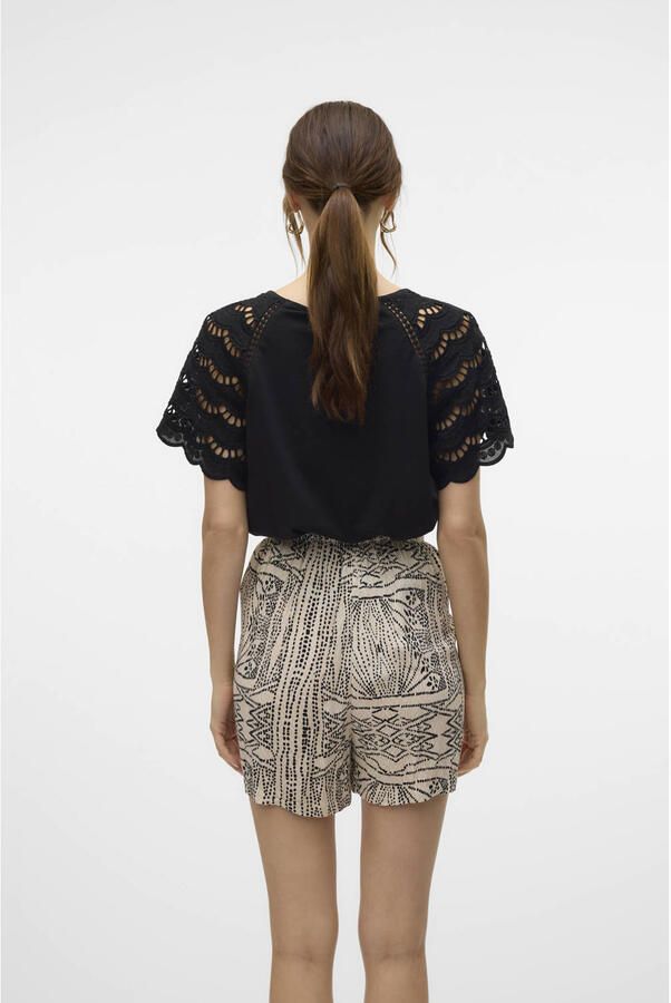 Vero Moda Regular fit T-shirt met broderie anglaise model 'BLASY' - Foto 2