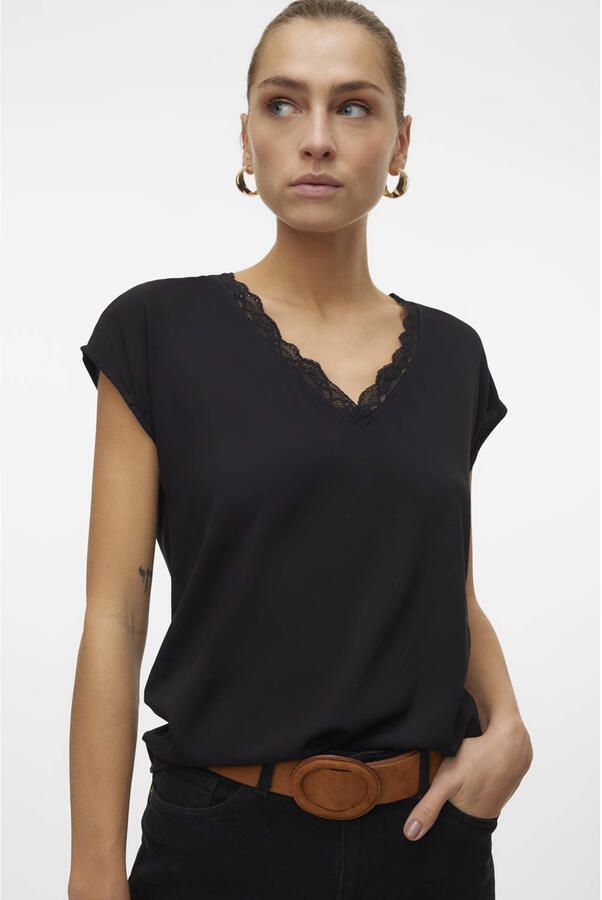 Vero Moda Regular fit blousetop met V-hals model 'BELLA' - Foto 3