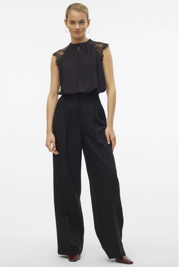 Vero Moda Regular fit top met kanten mouwen model 'MILLA'