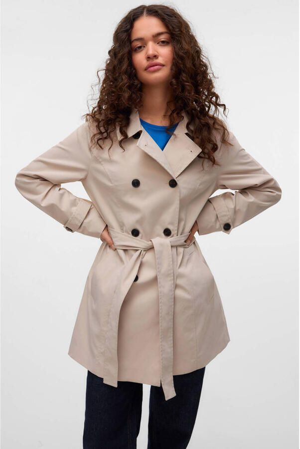 Vero Moda regular fit trenchcoat met ceintuur om te strikken model 'CHALSEA OLIVIA'