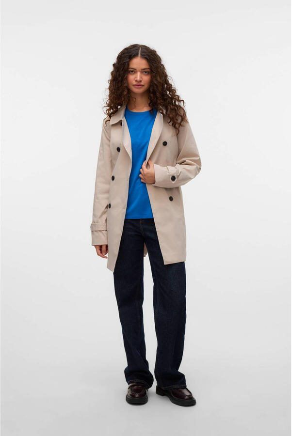 Vero Moda regular fit trenchcoat met ceintuur om te strikken model 'CHALSEA OLIVIA' - Foto 2