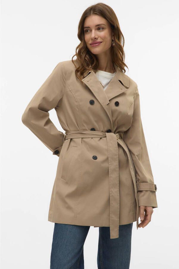 Vero Moda regular fit trenchcoat met ceintuur om te strikken model 'CHALSEA OLIVIA'