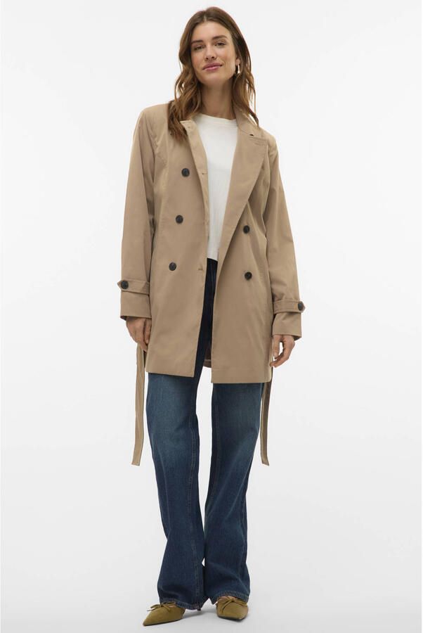 Vero Moda regular fit trenchcoat met ceintuur om te strikken model 'CHALSEA OLIVIA' - Foto 2