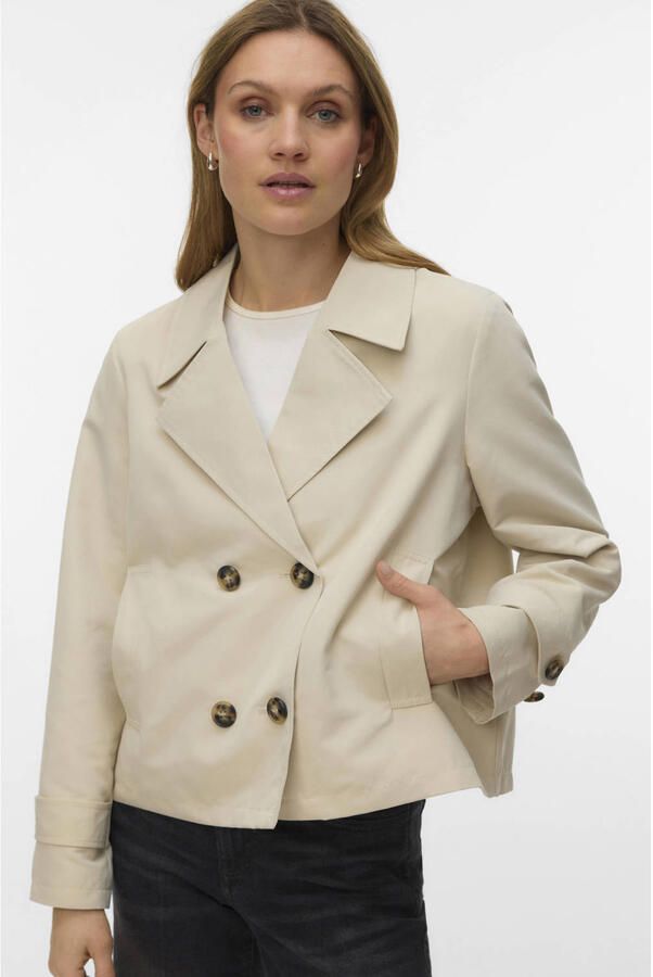 VERO MODA trenchcoat licht beige