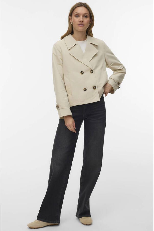 VERO MODA trenchcoat licht beige - Foto 3
