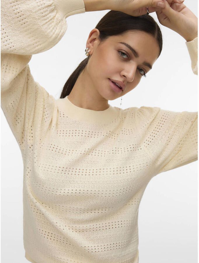 VERO MODA trui beige gebreid - Foto 3