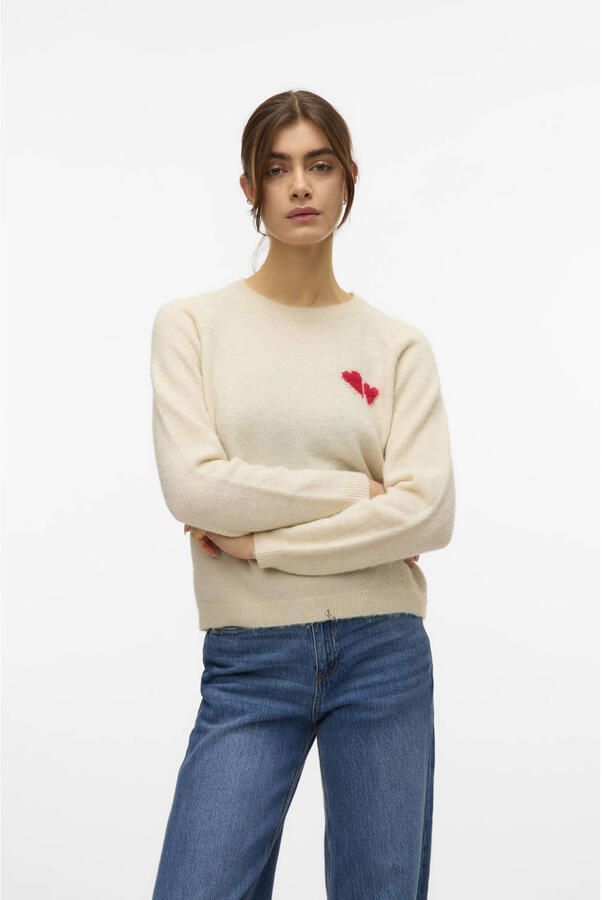 Vero Moda Gebreide trui VMBAM LS O-NECK PULLOVER BOO ENT - Foto 3