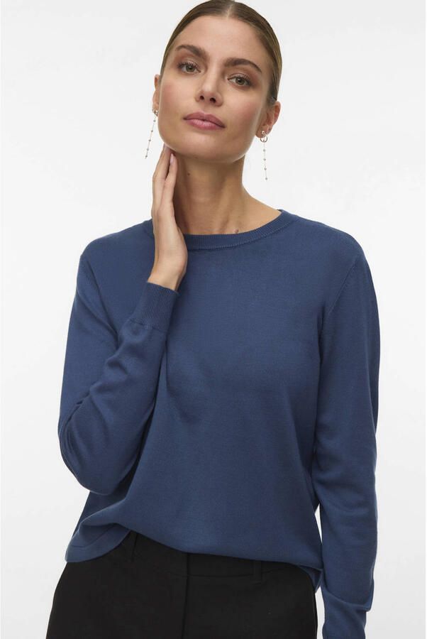 VERO MODA trui donkerblauw gebreid