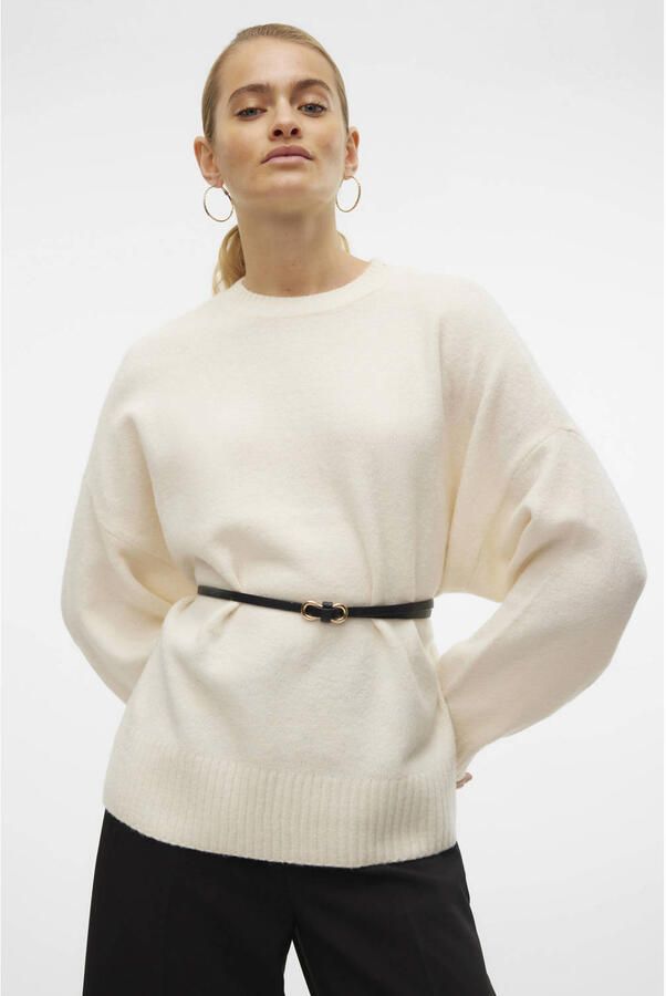 Vero Moda Gebreide trui VMBOOM LS O-NECK PULLOVER GA NOOS