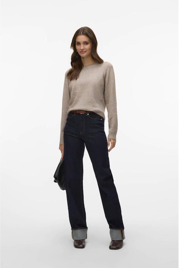 Vero Moda Zachte pullover met lange mouwen en ronde hals model 'DOFFY' - Foto 3
