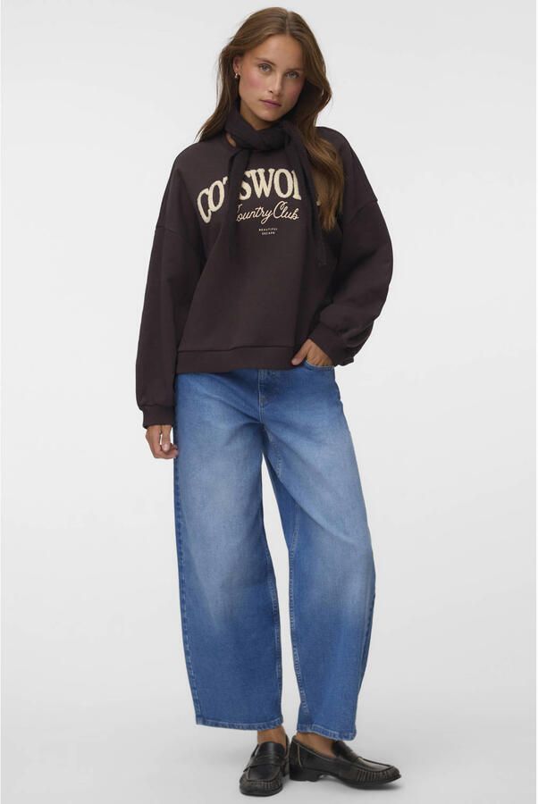 VERO MODA x Wehkamp trui met print bruin