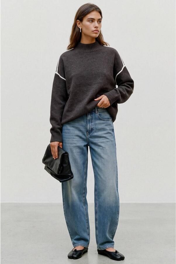 Vero Moda Pullover met contrastpaspel aan de mouw - Foto 3