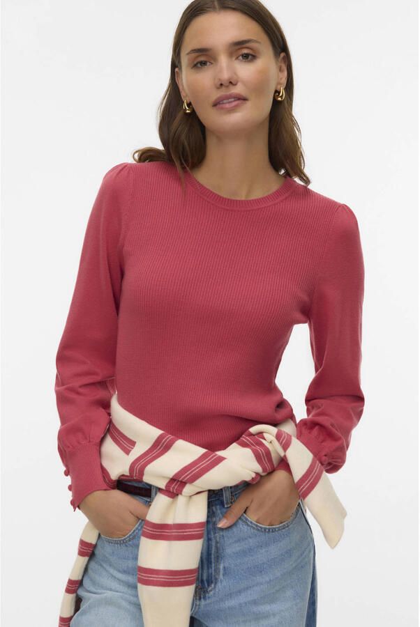 VERO MODA trui roze gebreid