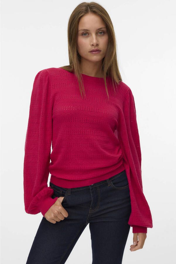 VERO MODA trui roze gebreid
