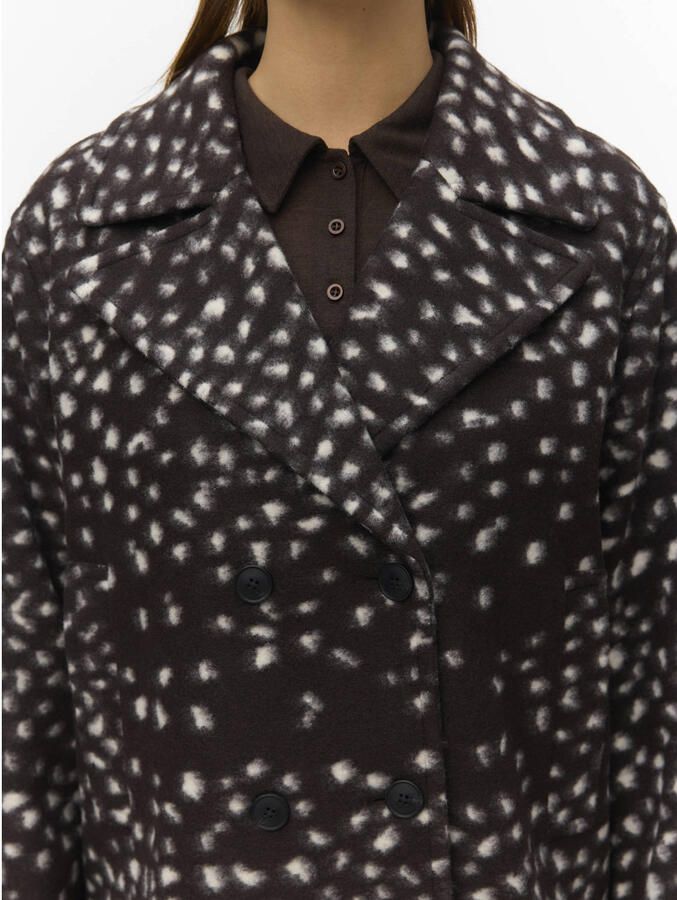 VERO MODA tussenjas met dierenprint donkerbruin - Foto 2