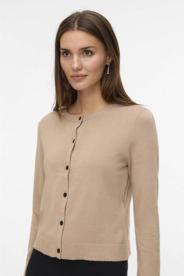 Vero Moda Vest VMVICKY LS O-NECK BUTTON CARDIGAN NOOS